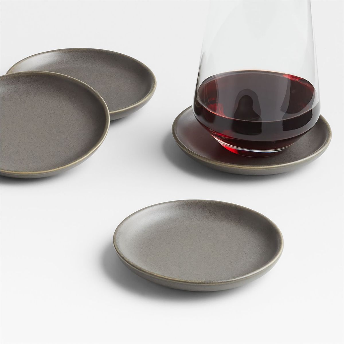 CRATE & BARREL - PORTAVASOS CRAFT CERAMICA NEG SETX4