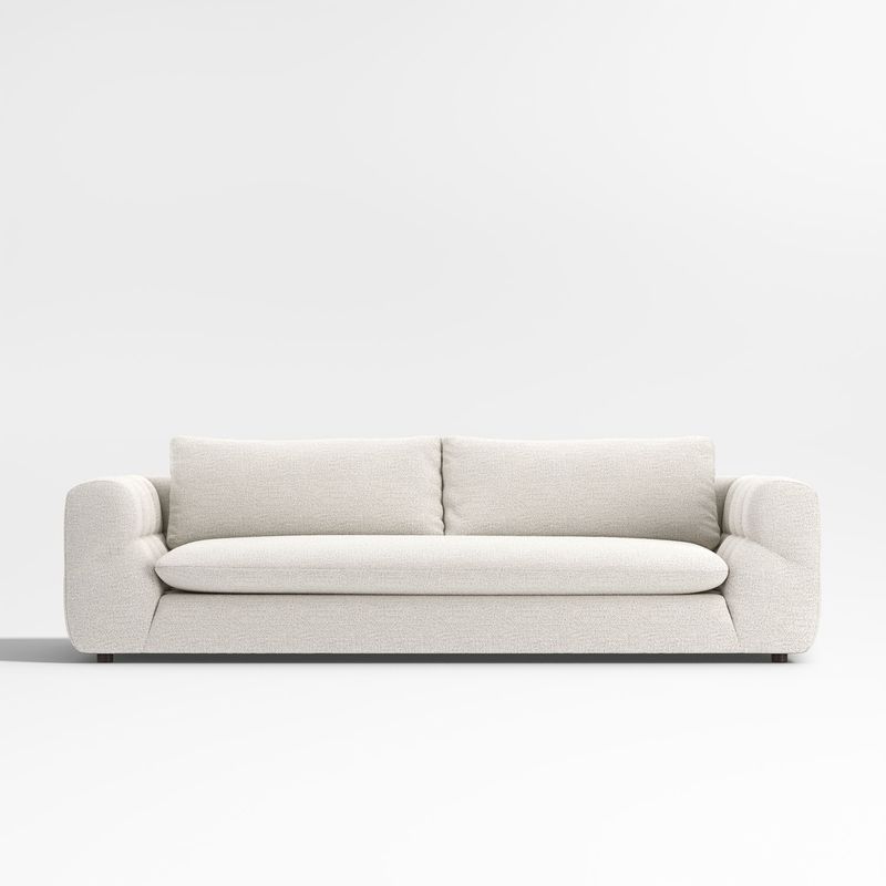 CRATE & BARREL - Sofá Cambria 3 Puestos 245 cm en Tela Blanco