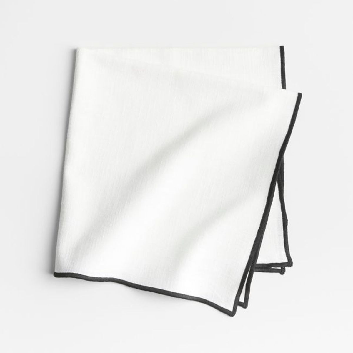 CRATE & BARREL - Servilleta con Ribete Negro en Algodón 56 cm