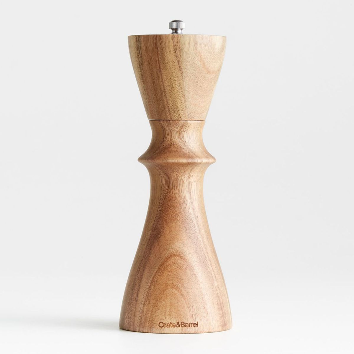 CRATE & BARREL - Salero de mesa Aster en Madera 22 cm x 8 cm