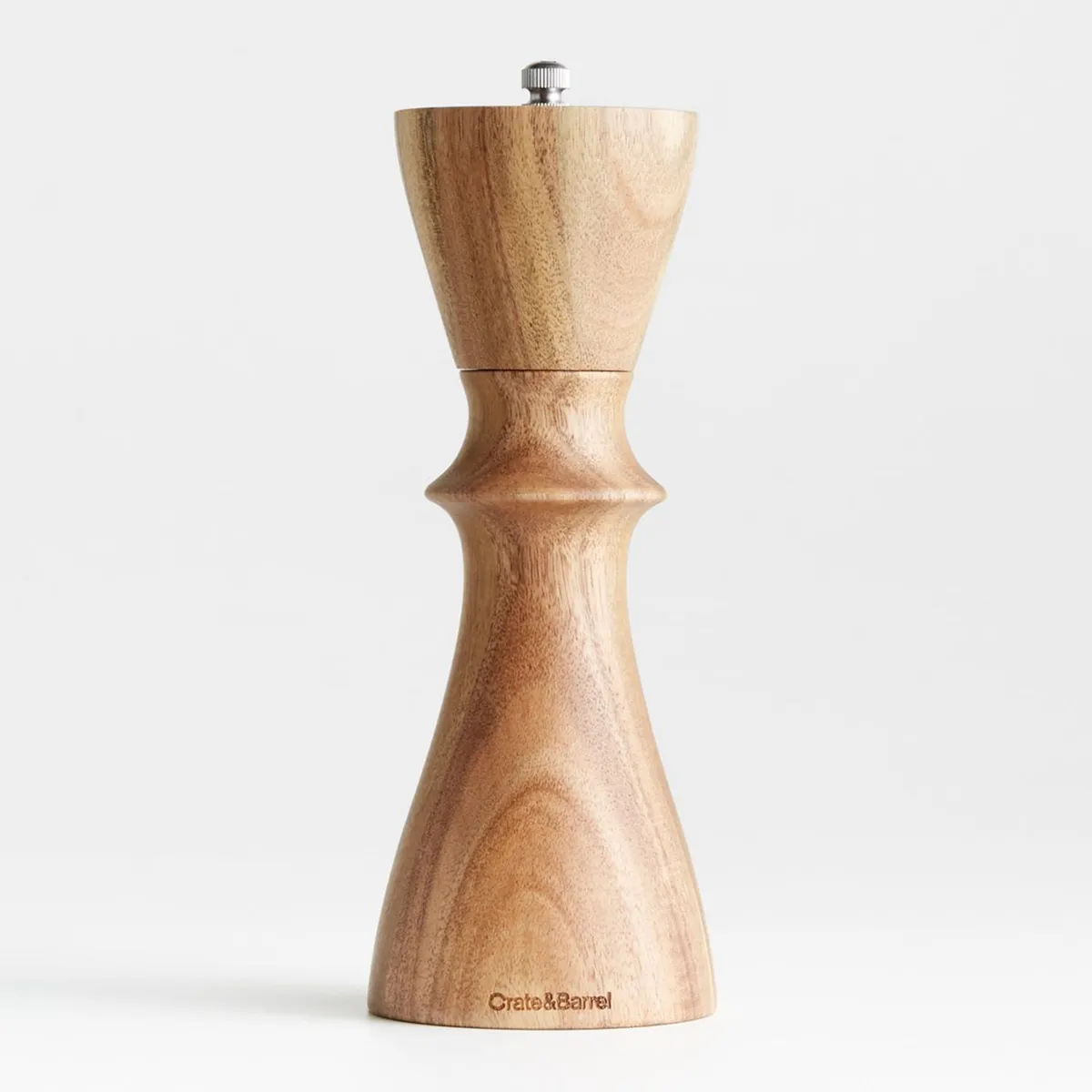 CRATE & BARREL - Salero de mesa Aster en Madera 22 cm x 8 cm