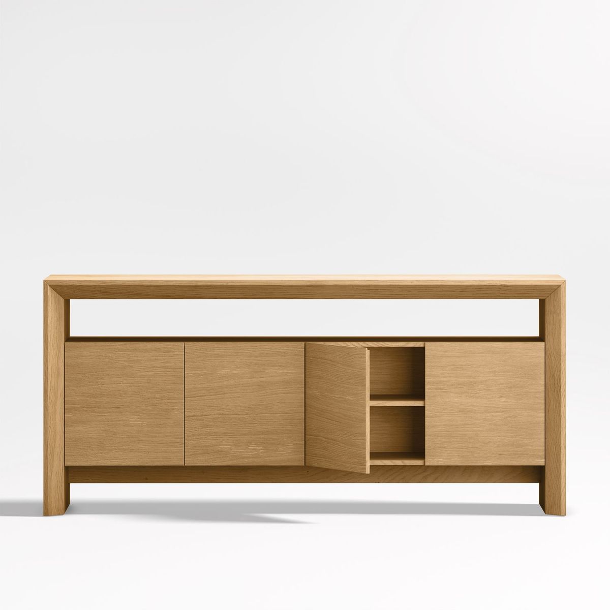 CRATE & BARREL - Consola Baja en Madera 183 cm