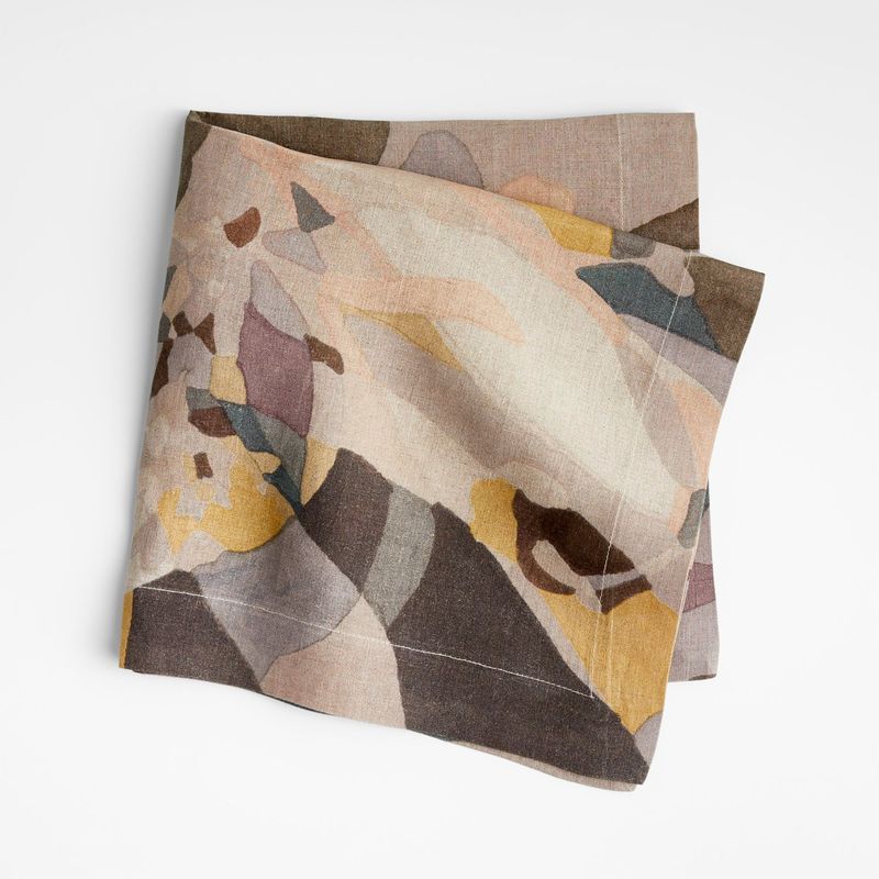 CRATE & BARREL - Servilleta Braque Floral Lino 56 x 56 cm
