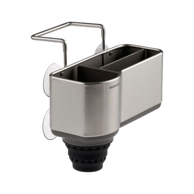 CRATE & BARREL - Organizador para Lavaplatos Simplehuman en Acero Inoxidable 20 x 19 cm 