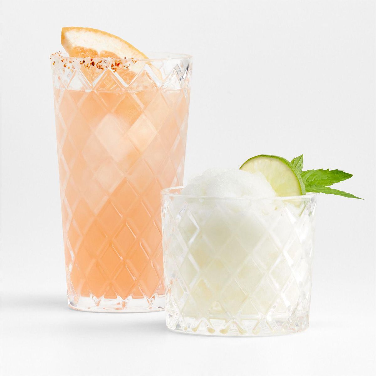 CRATE & BARREL - Vaso corto Hatch Crate & Barrel Acrílico 