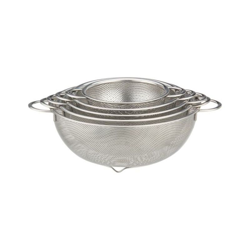 CRATE & BARREL - Colador Mesh en Acero inoxidable 5 piezas