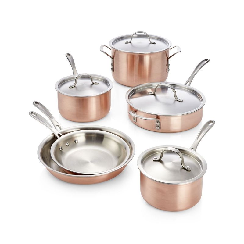 CRATE & BARREL - Set de 10 Piezas de Ollas Calphalon Cobre