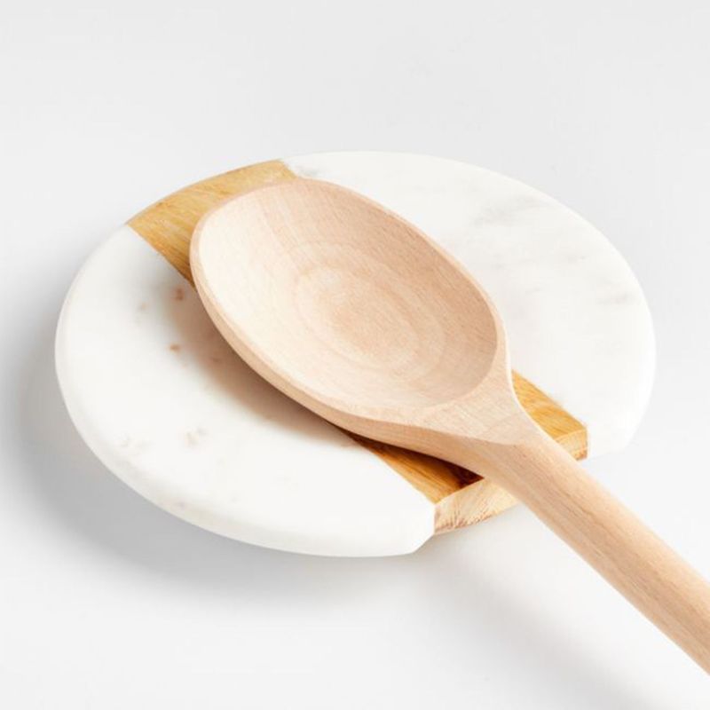 CRATE & BARREL - Apoya cucharas Marble and wood en Mármol  