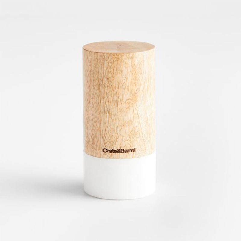 CRATE & BARREL - Pimentero de mesa Mármol y Madera 6 x 11 cm