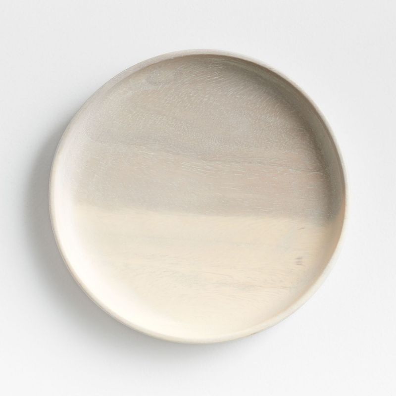 CRATE & BARREL - Plato base Tondo Madera 23 x 23 cm