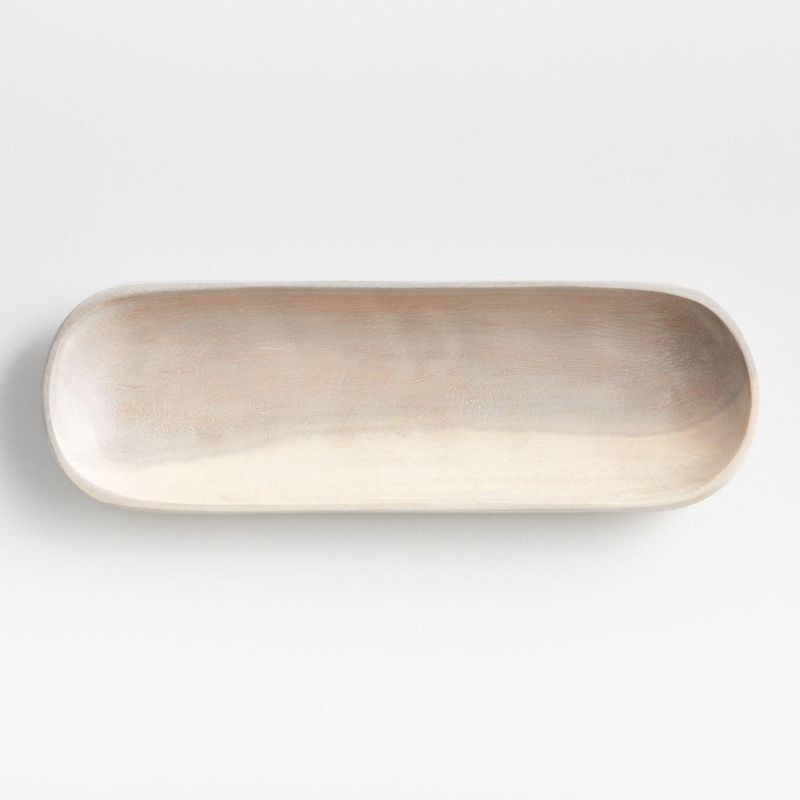 CRATE & BARREL - Bandeja Tondo Madera 42 x 14 cm