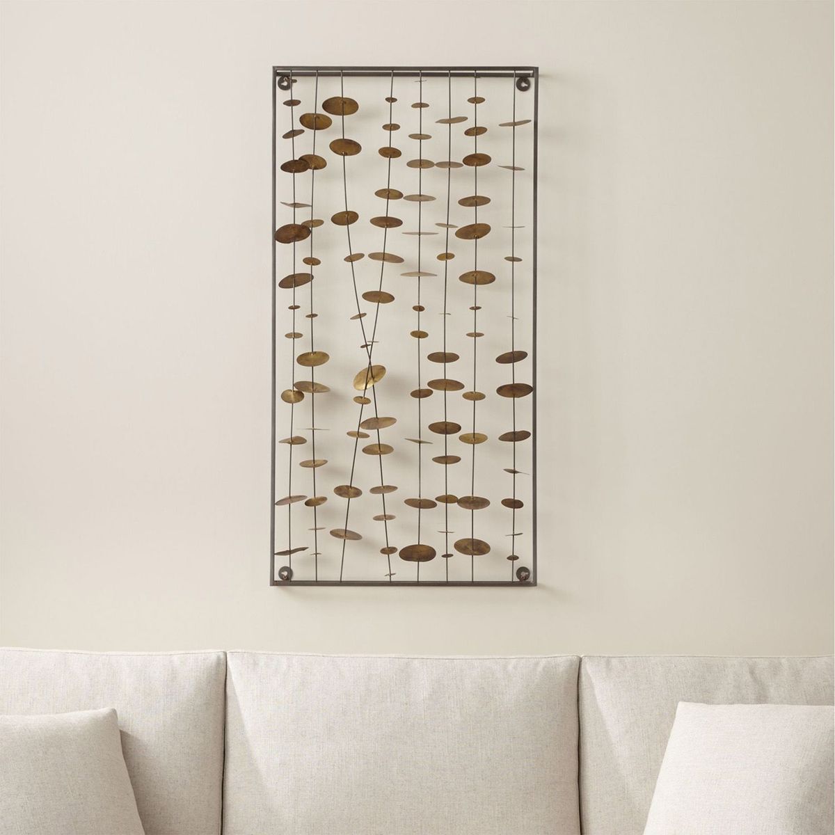 CRATE & BARREL - Decoración de Pared Chimes en Metal 60 x 117 cm