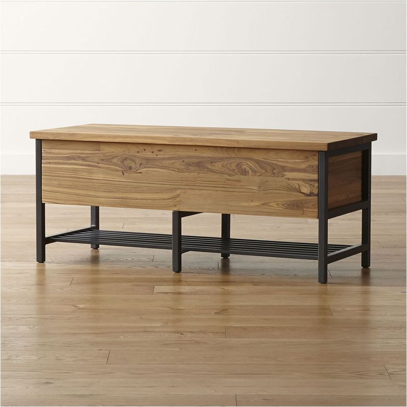 CRATE & BARREL - Banca/Baúl Teca