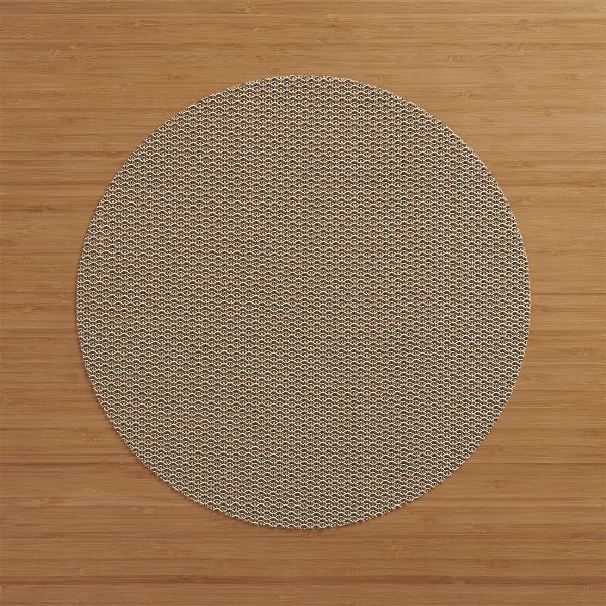 CRATE & BARREL - Individual Chilewich Knitty Fácil Limpieza Gris 38 cm