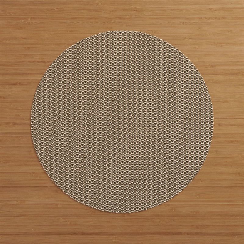 CRATE & BARREL - Individual Chilewich Knitty Fácil Limpieza Gris 38 cm