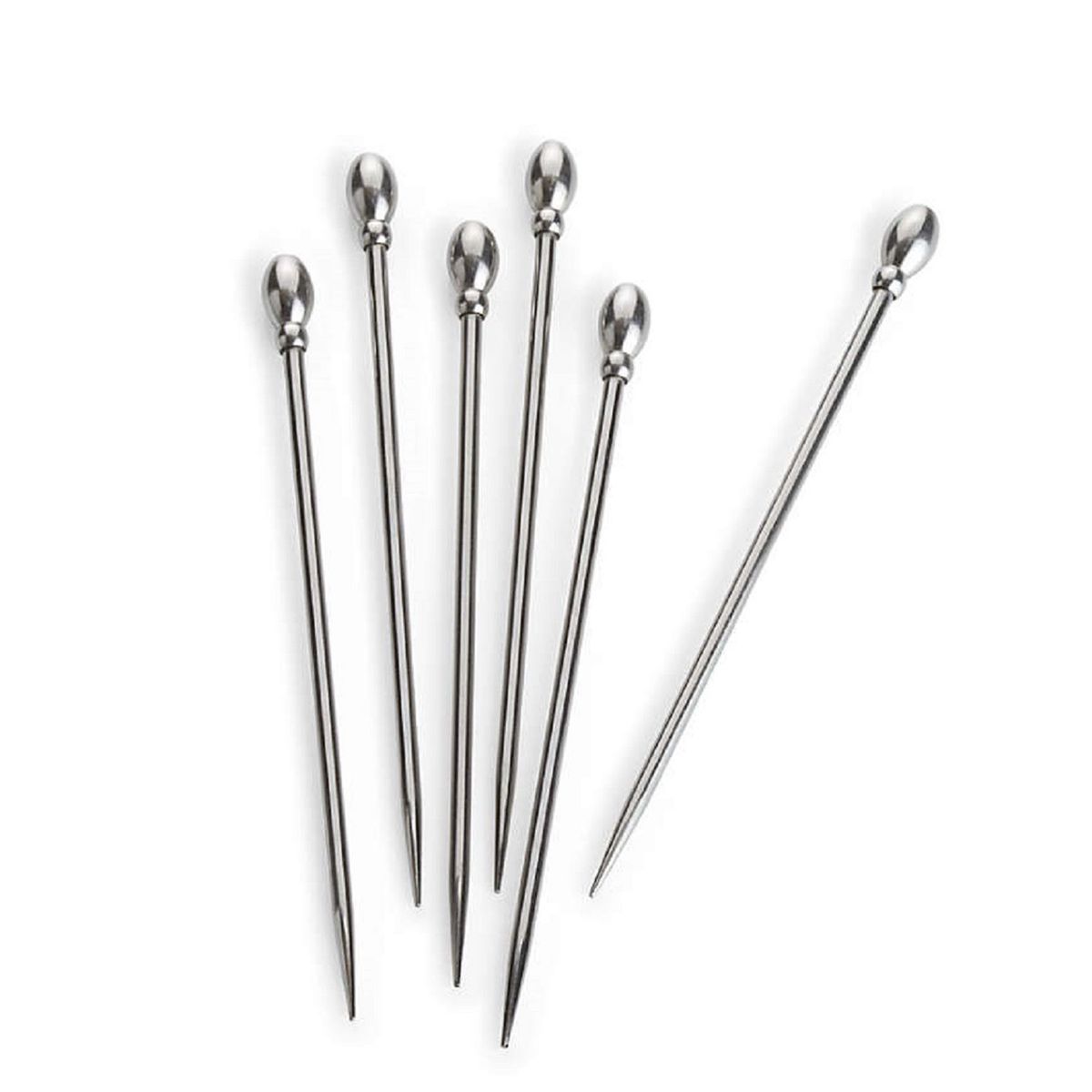 CRATE & BARREL - Palillos de Cóctel en Acero Inoxidable Set x 6