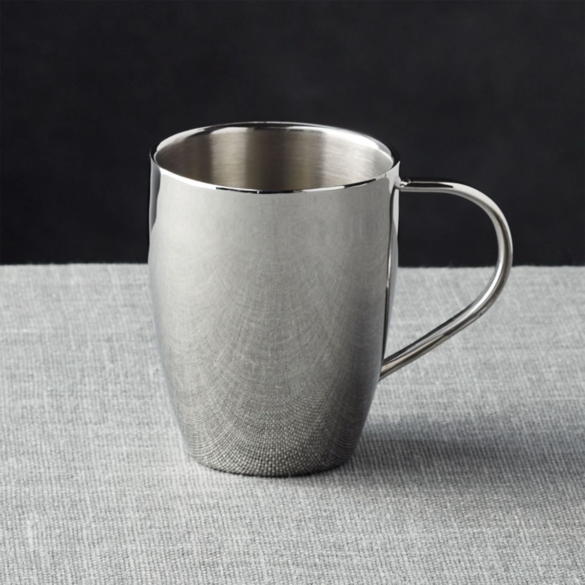 CRATE & BARREL - Mug de Acero Inoxidable 11 cm. 
