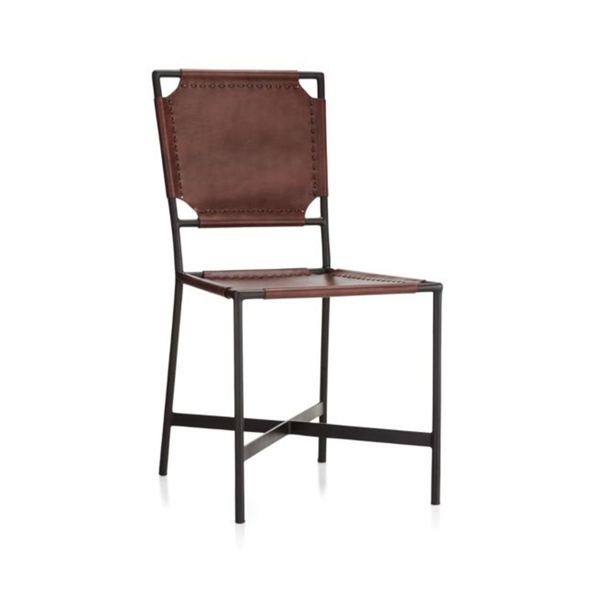 CRATE & BARREL - Silla de comedor Laredo en Cuero