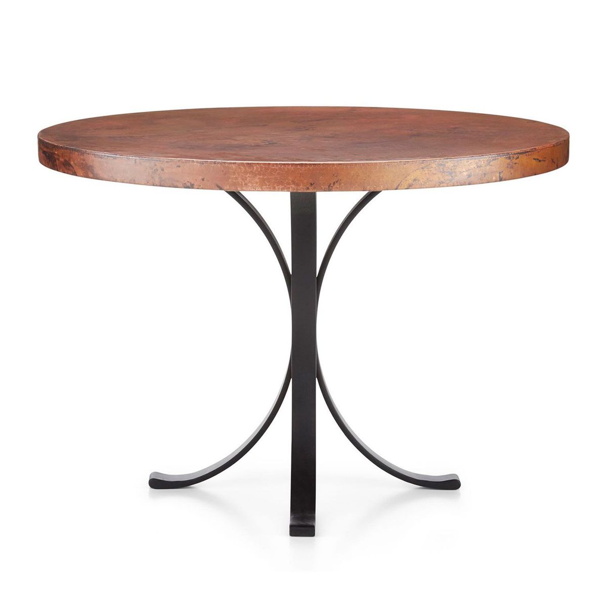 CRATE & BARREL - Mesa Bistro Redonda con Tablero de Cobre 107cm