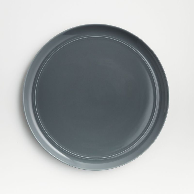 CRATE & BARREL - Plato Principal Hue Gris Oscuro 26 cm