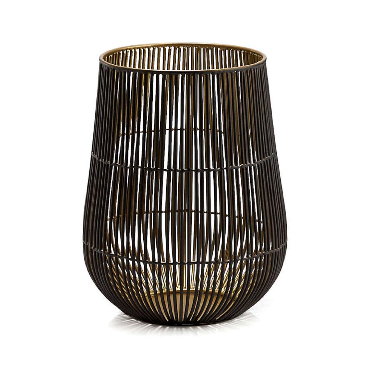 CRATE & BARREL - Porta velas Kent en Hierro 20 cm x 23 cm 