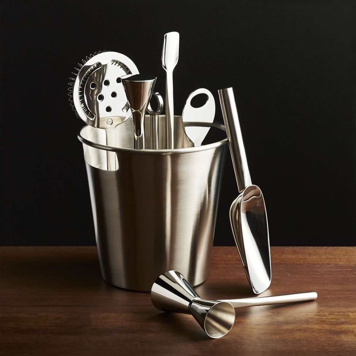 CRATE & BARREL - Set de utensilios  en Acero inoxidable 7 piezas
