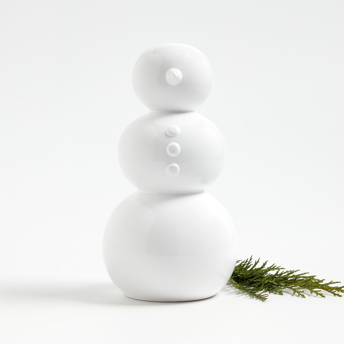 CRATE & BARREL - Adorno muñeco de nieve Mediano