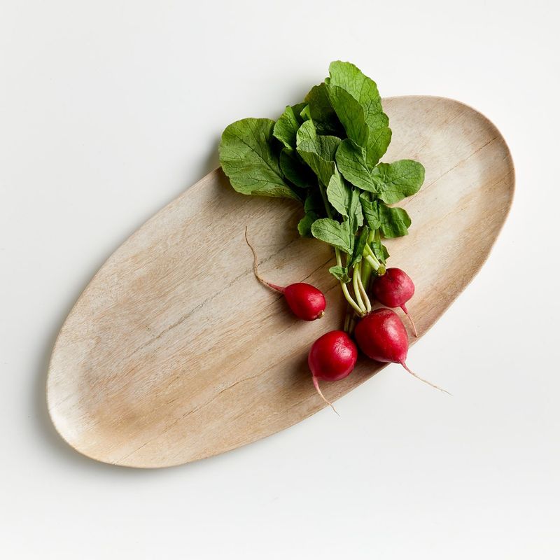 CRATE & BARREL - Bandeja de Servir Faux Bois 44 cm