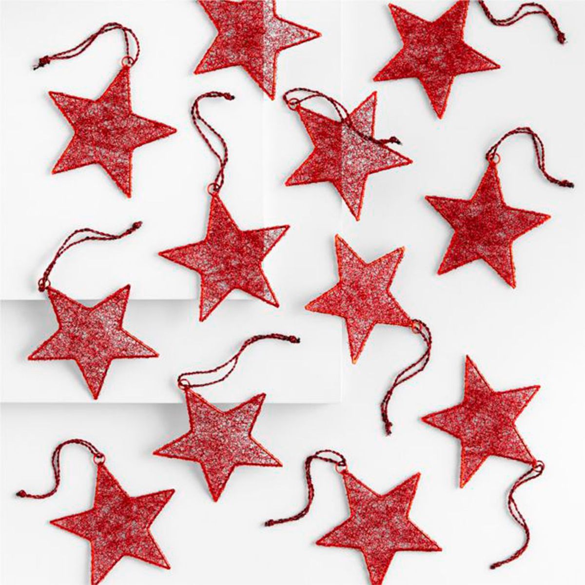 CRATE & BARREL - Adorno para árbol Tinsel Star en Metal 10 cm x 10 cm