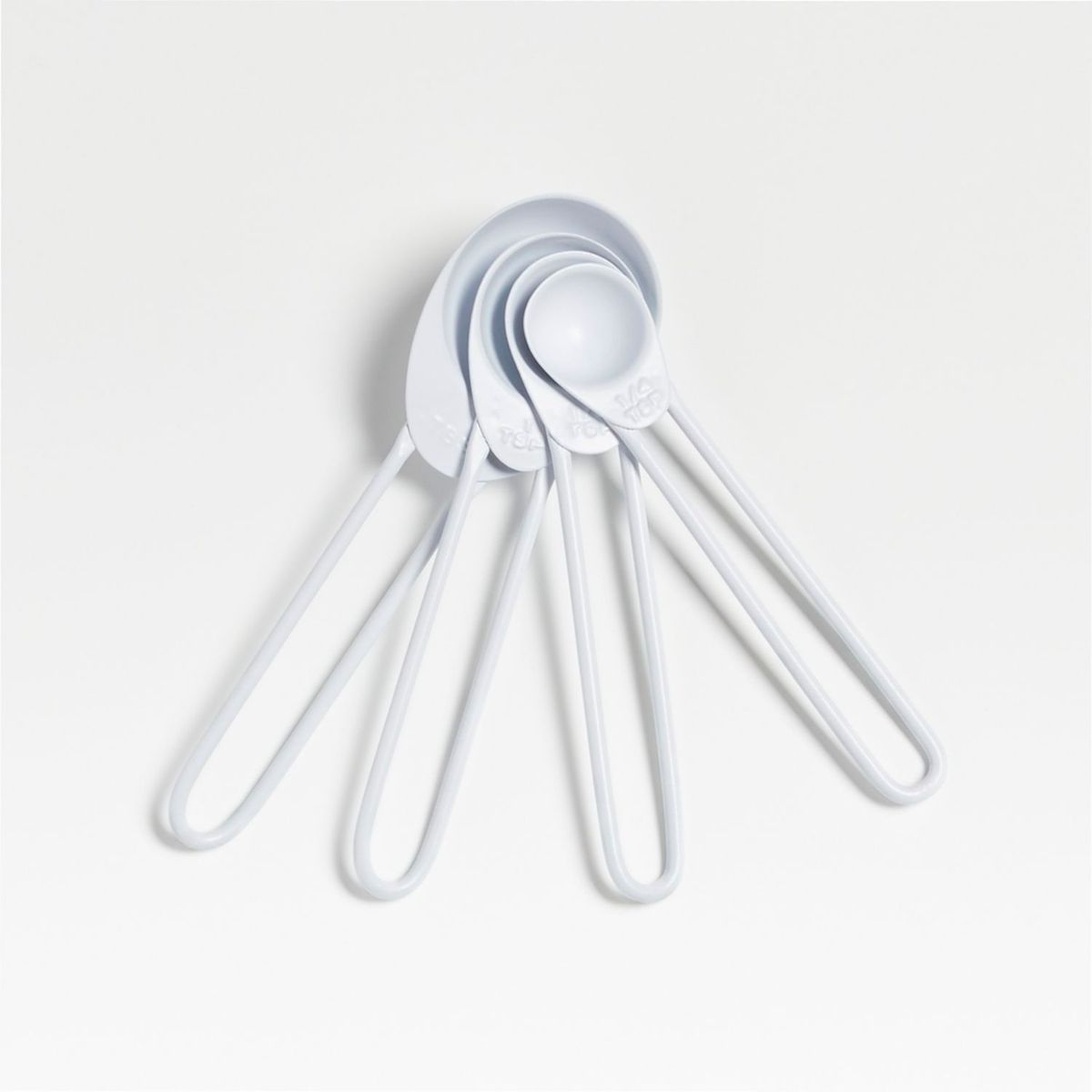 CRATE & BARREL - Cucharas Medidoras Shaillee en Acero Inoxidable Set x 4