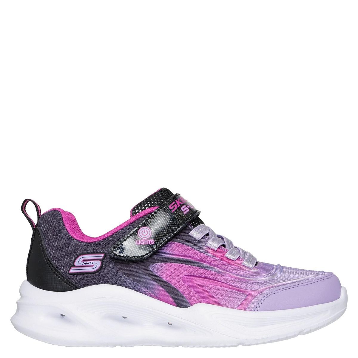 SKECHERS - Tenis con luces Skechers S-Lights Niña con Velcro