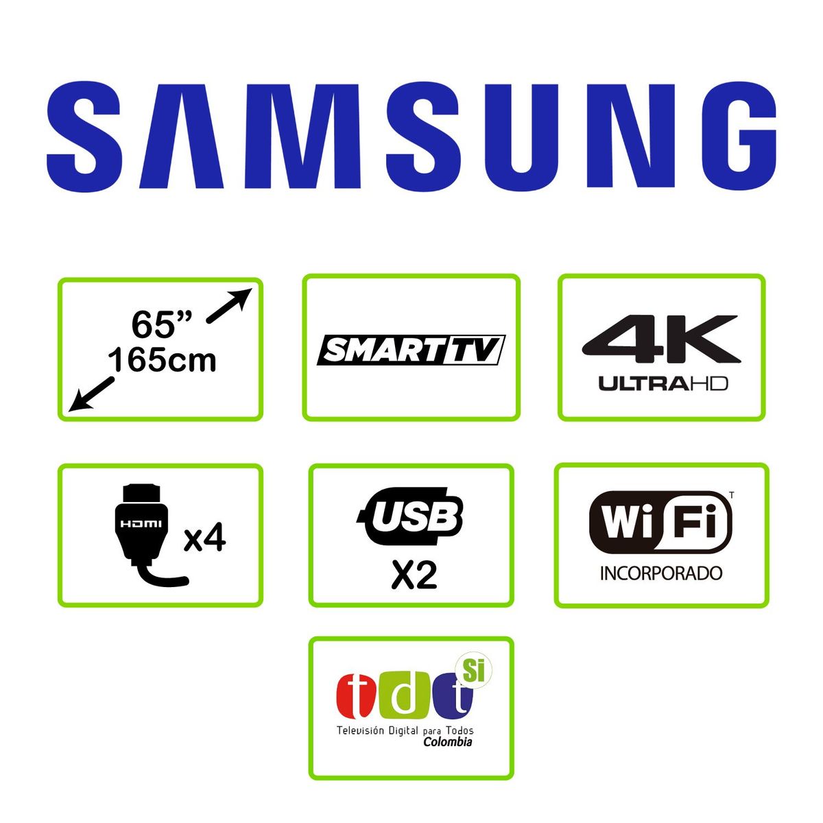 SAMSUNG - Televisor Samsung 65 pulgadas QLED 4K Ultra HD Smart TV + Barra de Sonido Samsung HW-T550