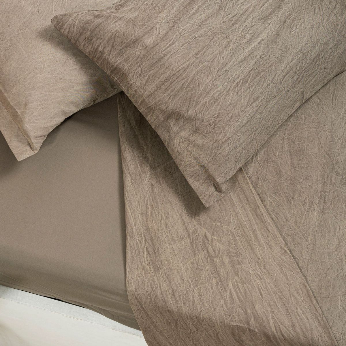 MANO DE OSO - Juego de Sábanas Microfibra Marrom