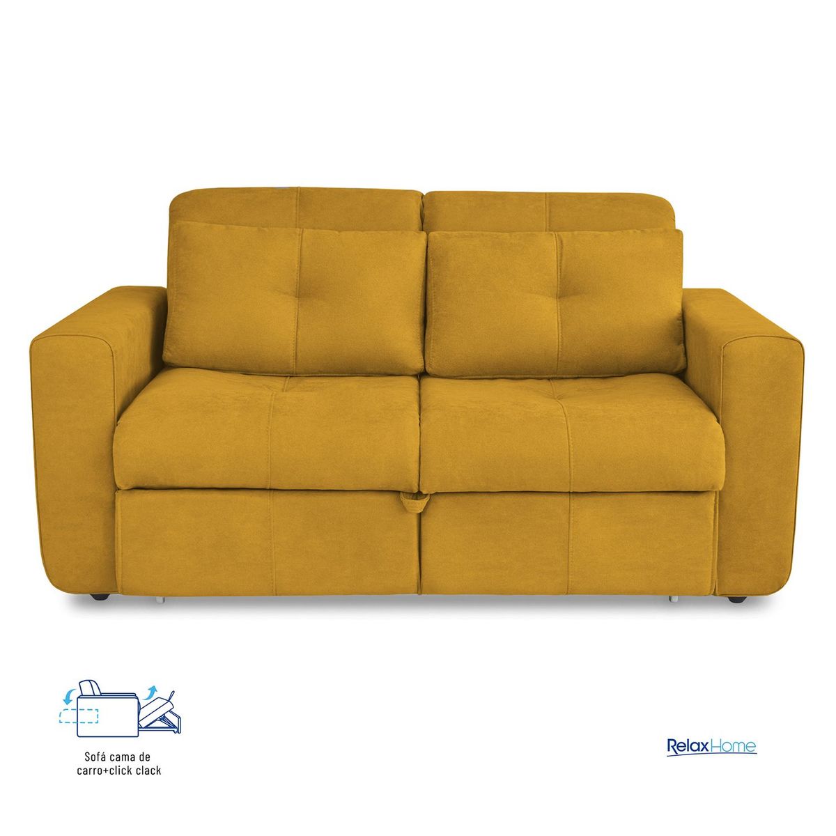 ELITE LIVING - Sofá Cama Moderno en Tela 3 Puestos Bourbon 180 x 90 x 100 cm Elite Living