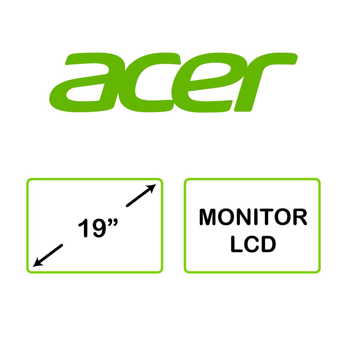 ACER - Monitor para PC Acer 19 pulgadas