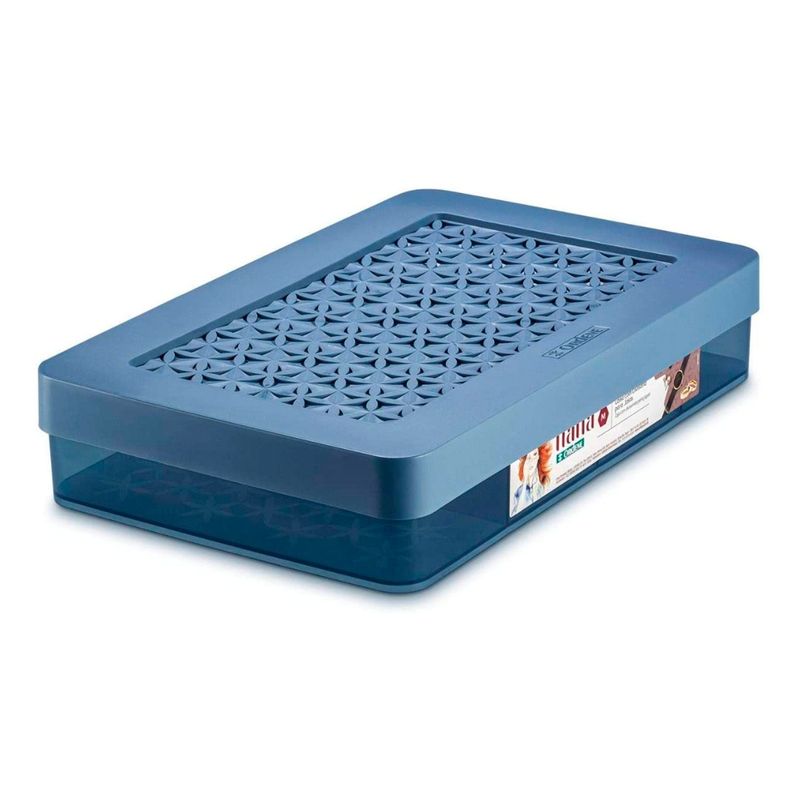 ORDENE - Canasto Plástico Ordene con Tapa de Almacenamiento para Organizar 15.5 x 20 x 6.2 cm