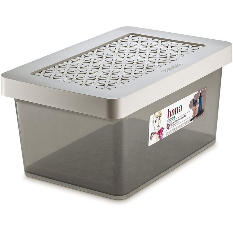 ORDENE - Canasto Plástico Ordene con Tapa de Almacenamiento para Organizar 15.2 x 20 x 31.5 cm