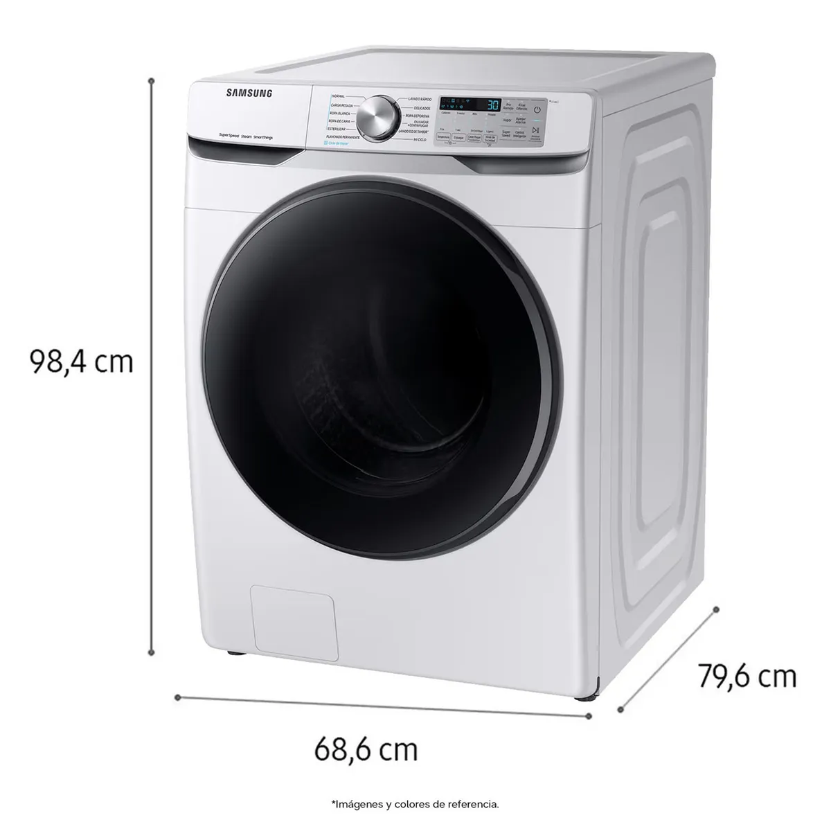 SAMSUNG - Lavadora Samsung Carga Frontal 22 kg WF22R6270AW/CO
