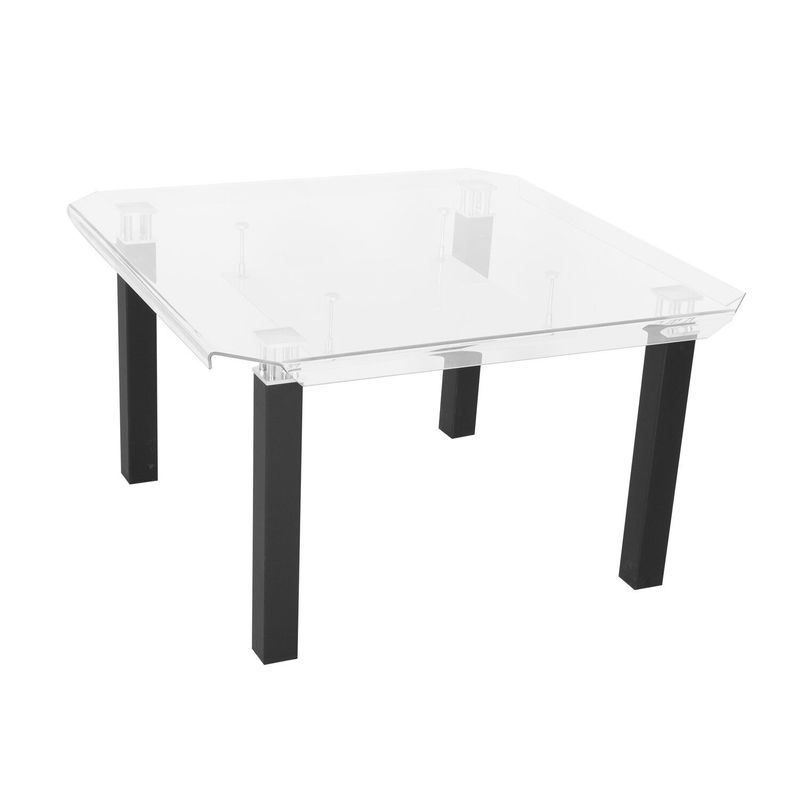MUEBLES MOLTI - Mesa Para Comedor 4 Puestos En Cristal Negro Jaim