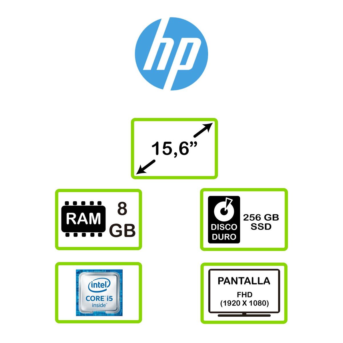 HP - Portátil Gamer HP Pavilion Gamin Laptop 15.6 pulgadas Intel Core i5 8GB 256GB