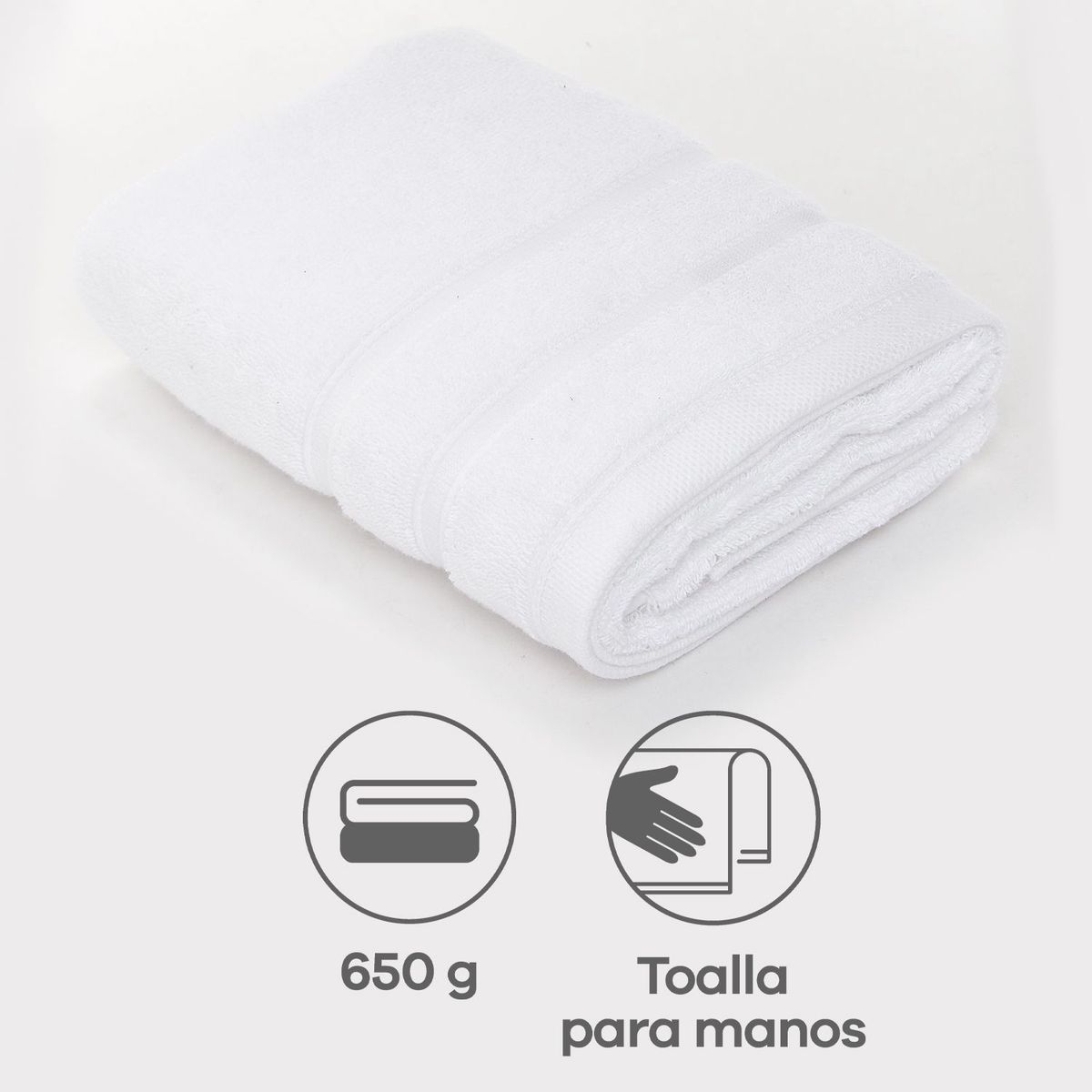 BASEMENT HOME - Toalla de Mano 650 g Combed 45 x 90 cm