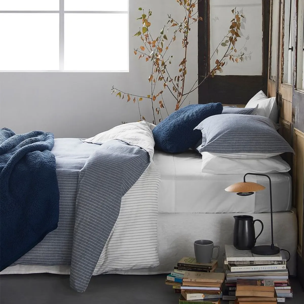 BASEMENT HOME - Juego de Sábanas Lisa de Algodón 300 Hilos Basement Home 