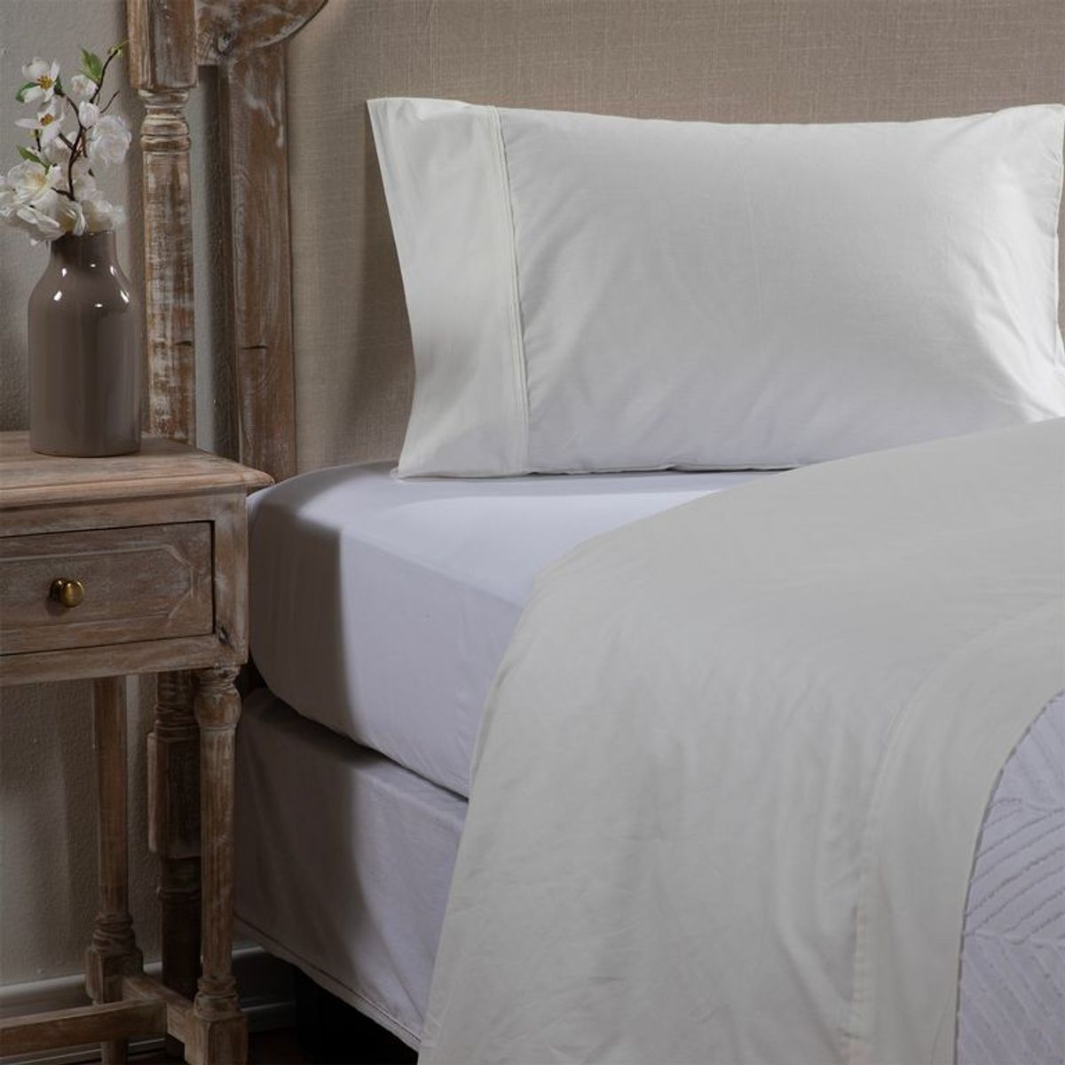 ROBERTA ALLEN - Juego de Sábanas Lisa de Algodón 200 Hilos Colores Roberta Allen