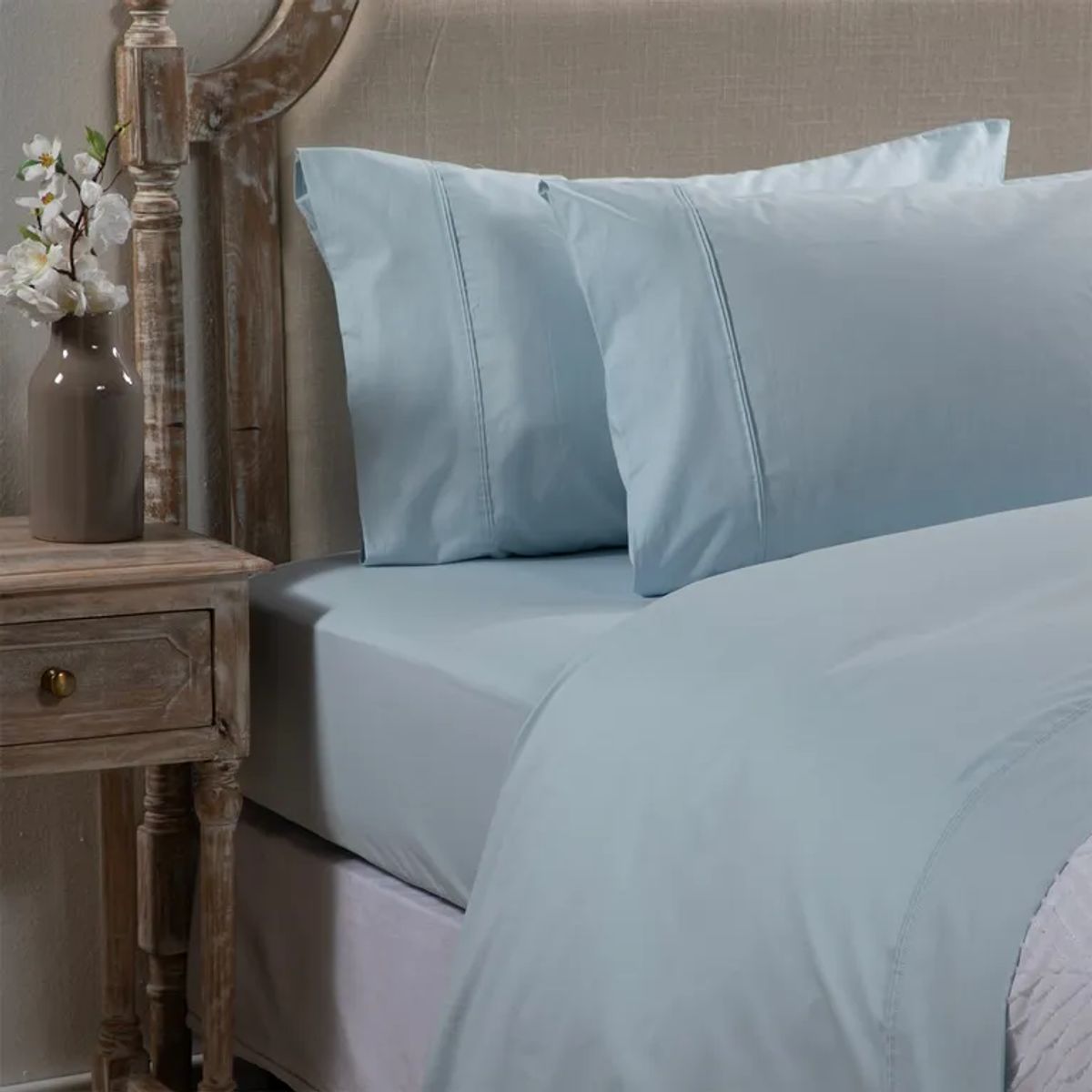 ROBERTA ALLEN - Juego de Sábanas Lisa de Algodón 200 Hilos Colores Roberta Allen