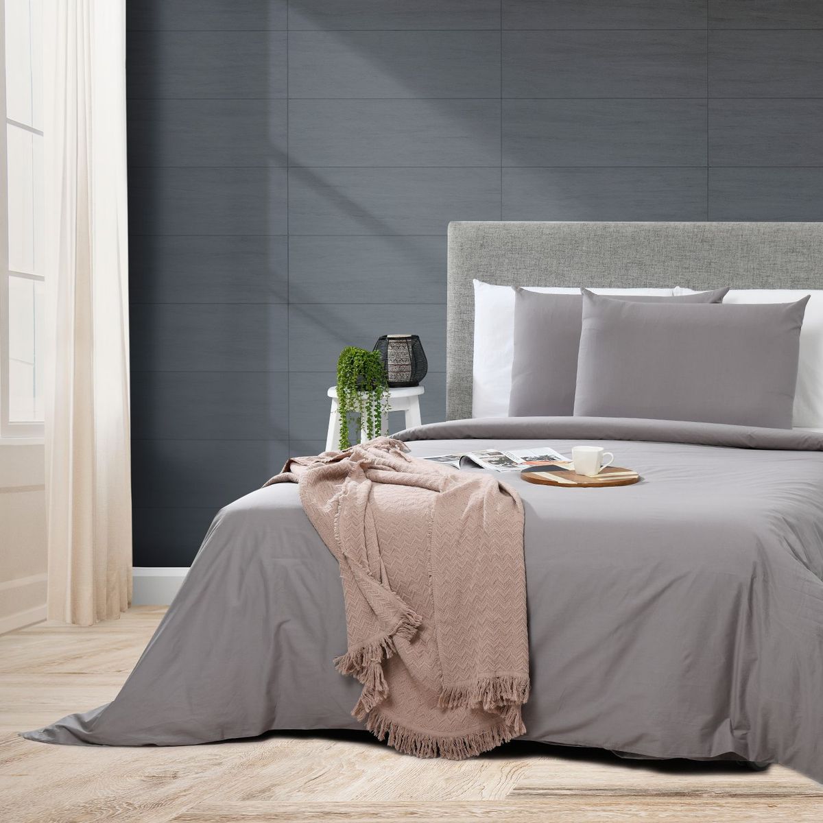 BASEMENT HOME - Funda de Plumón Lisa de Algodón 200 hilos Basement Home