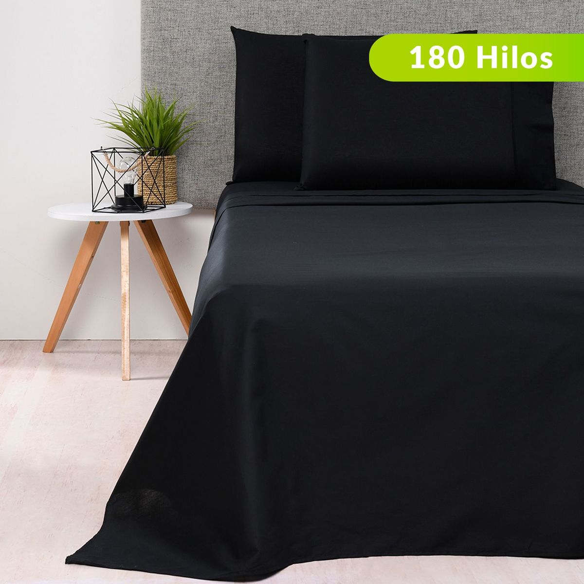 MICA - Juego de Sábanas Lisa de Algodón 180 Hilos Mica