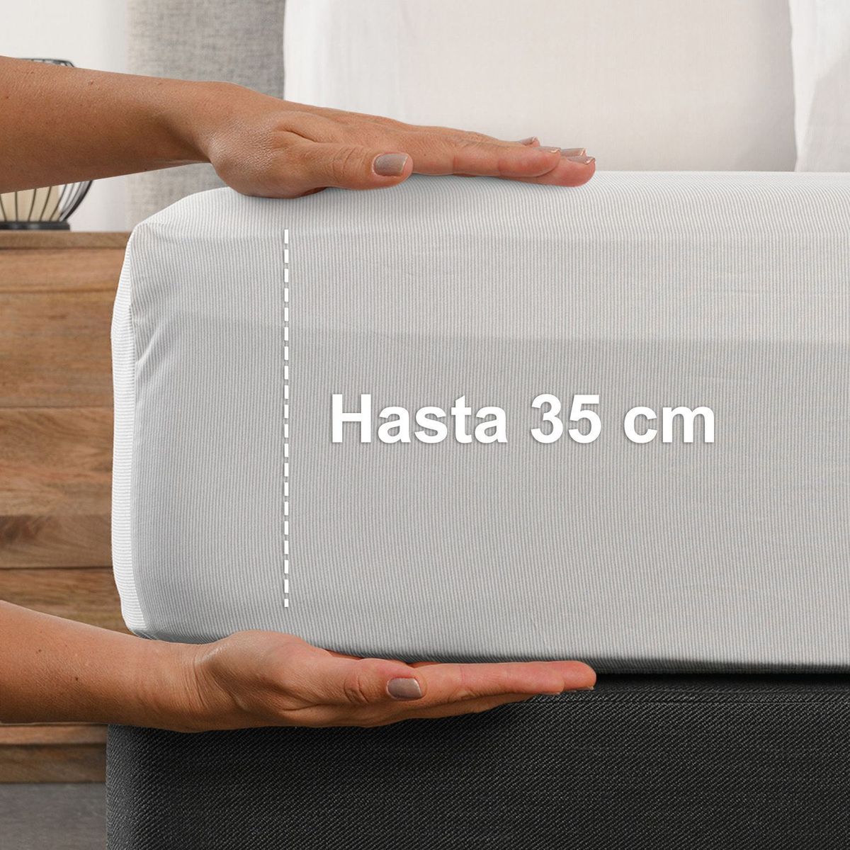 BASEMENT HOME - Sábana Bajera Lisa de Algodón 300 Hilos Basement Home