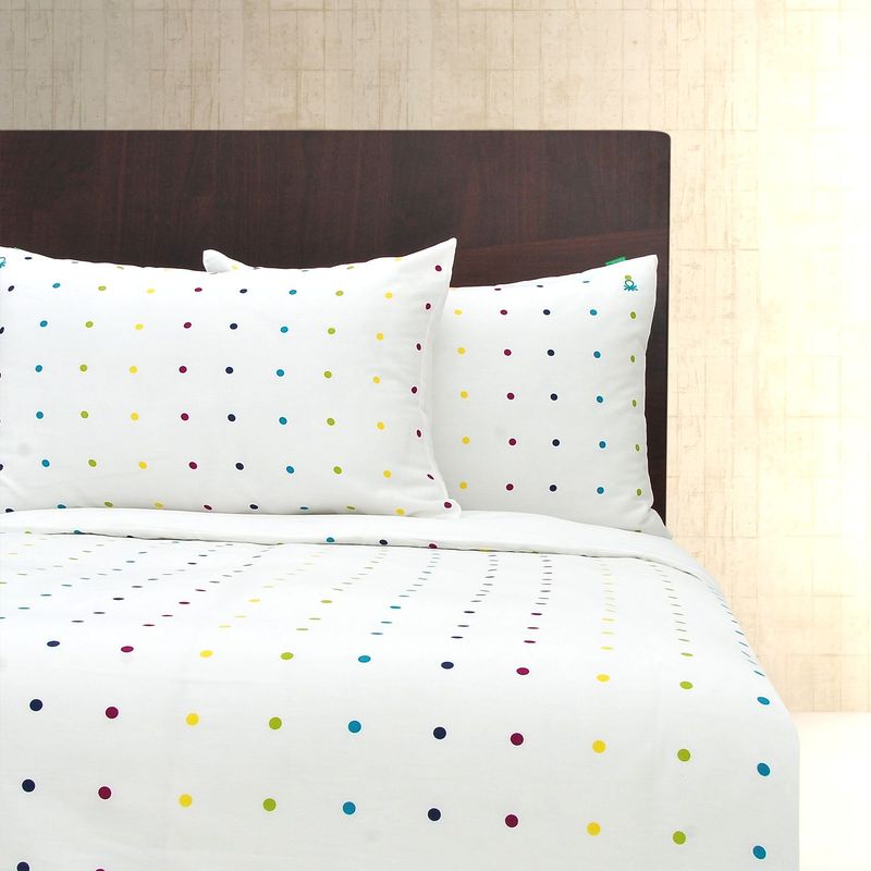 BENETTON - Funda de Plumón Estampada de Algodón 220 hilos Dots Benetton