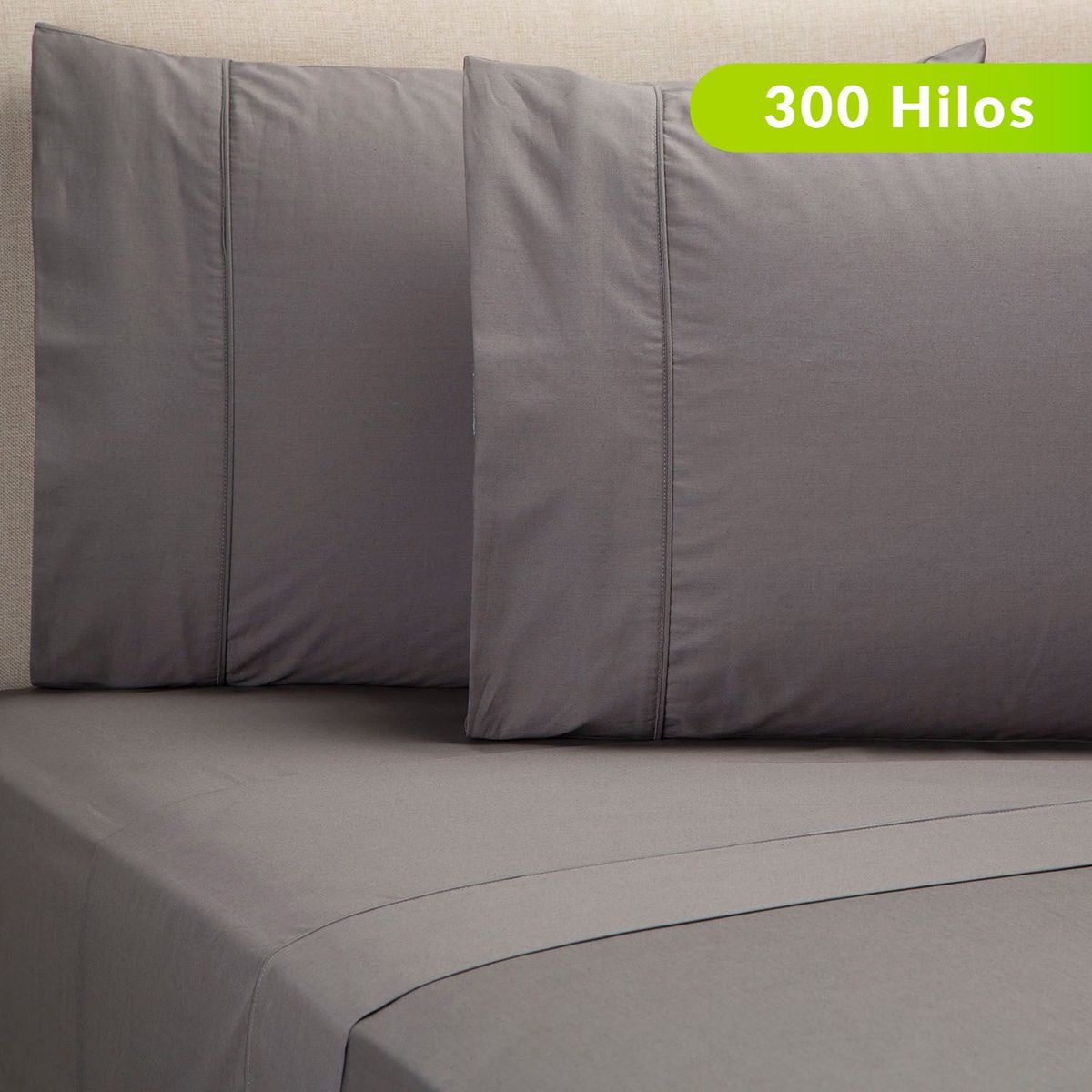 BASEMENT HOME - Juego de Sábanas Lisa de Algodón 300 Hilos Basement Home 