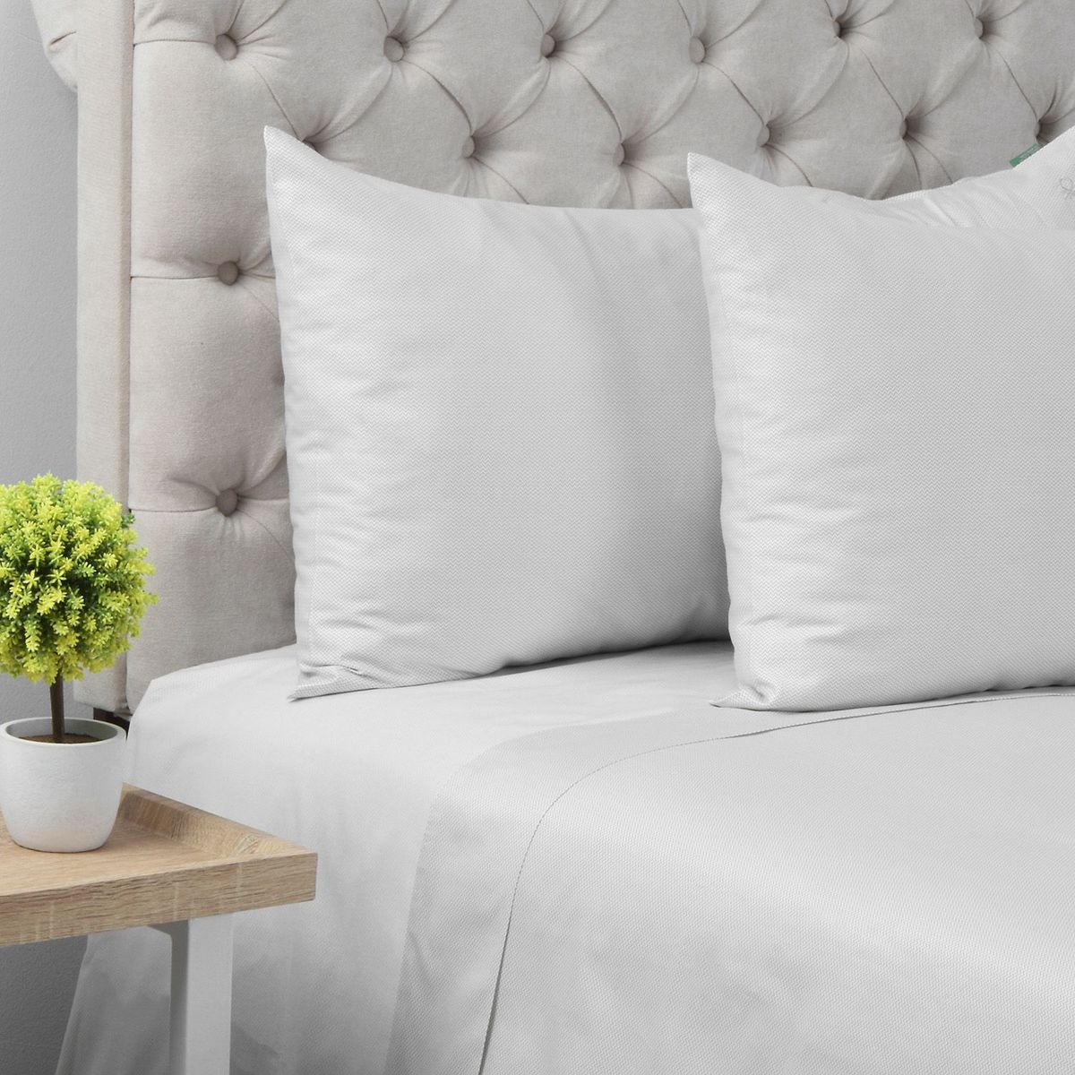 BENETTON - Juego de Sábanas Estampada de Algodón 250 Hilos Genova Gris Benetton